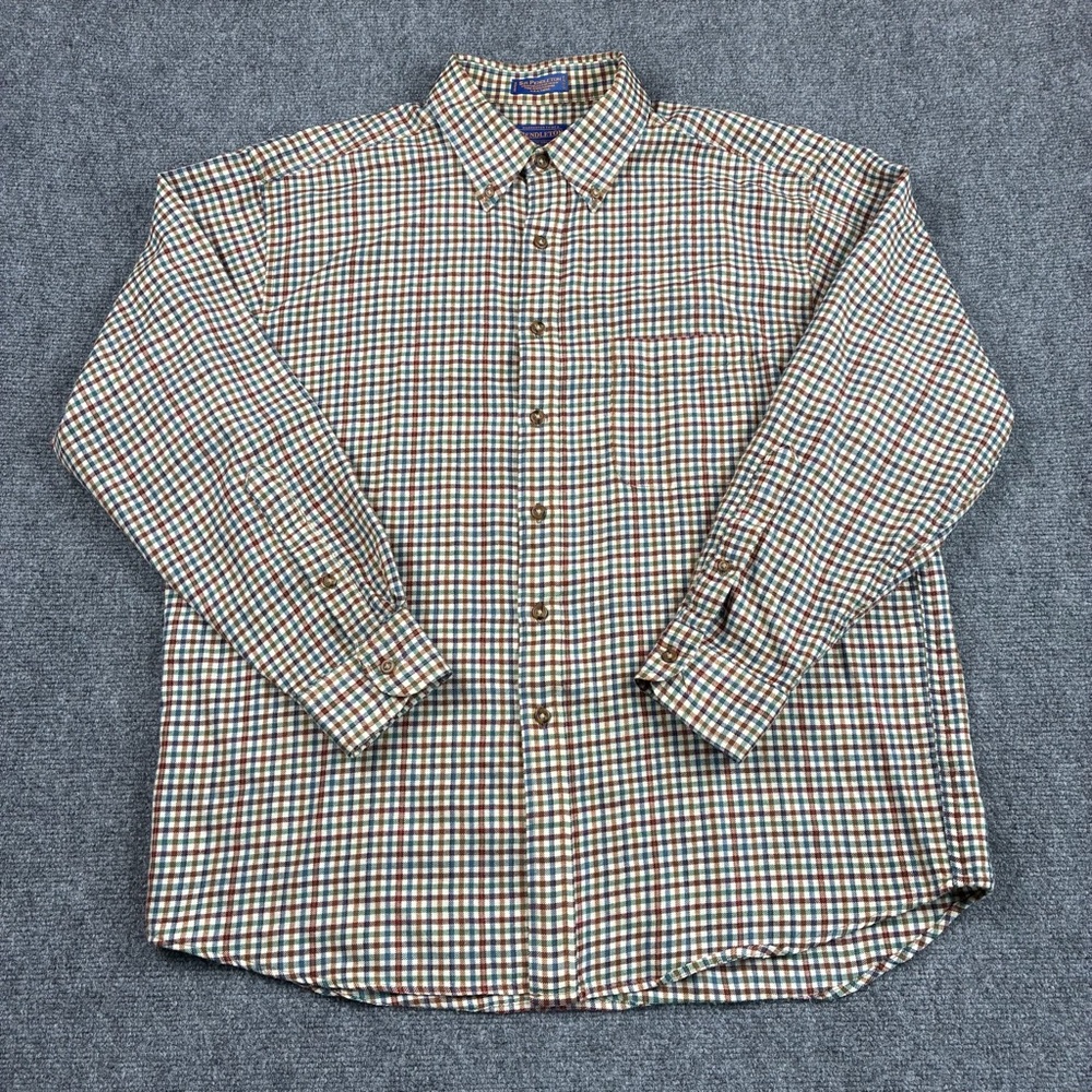 Pendleton Men’s Worsted Wool Plaid Button-Down Shirt